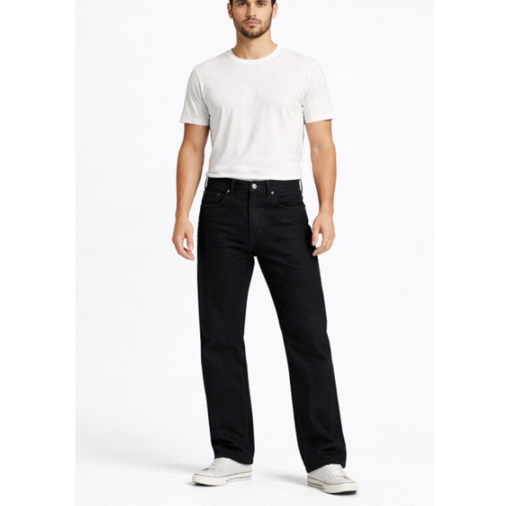 Rustler Men's Black Classic Regular Straight Leg Heavyweight Jeans Size 30 NWT